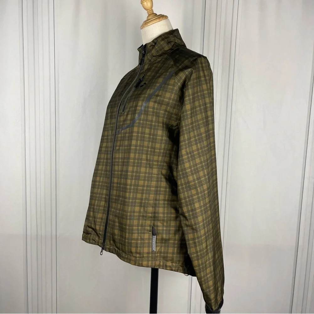 Women’s Bontrager Commuting Shell Rain Jacket,‎ Olive/Black Plaid, Size L